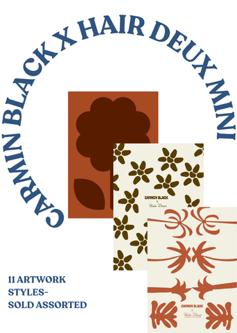 CARMIN BLACK x HAIR DEUX Mini- Clear- 6ct.