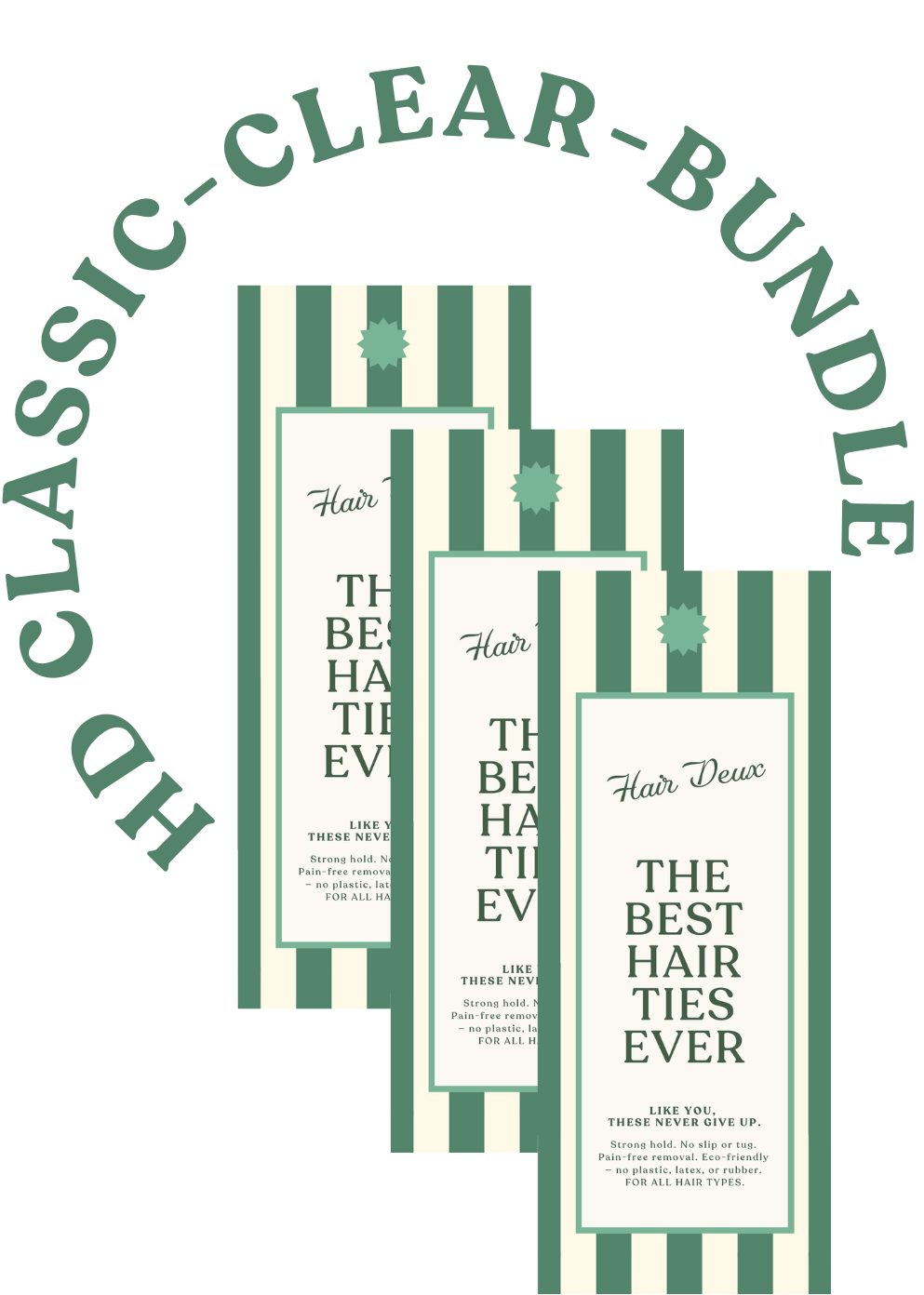 HAIR DEUX CLASSIC - Clear- 30ct.