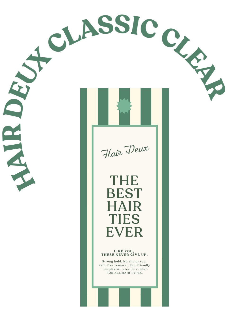 HAIR DEUX CLASSIC - Clear- 10ct.
