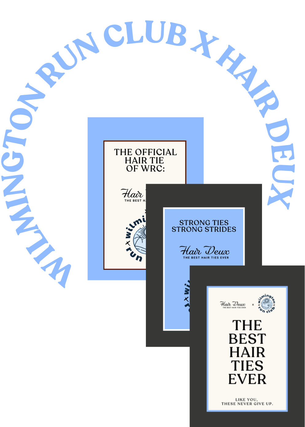 WILMINGTON RUN CLUB x HAIR DEUX 3PK- 6 ties
