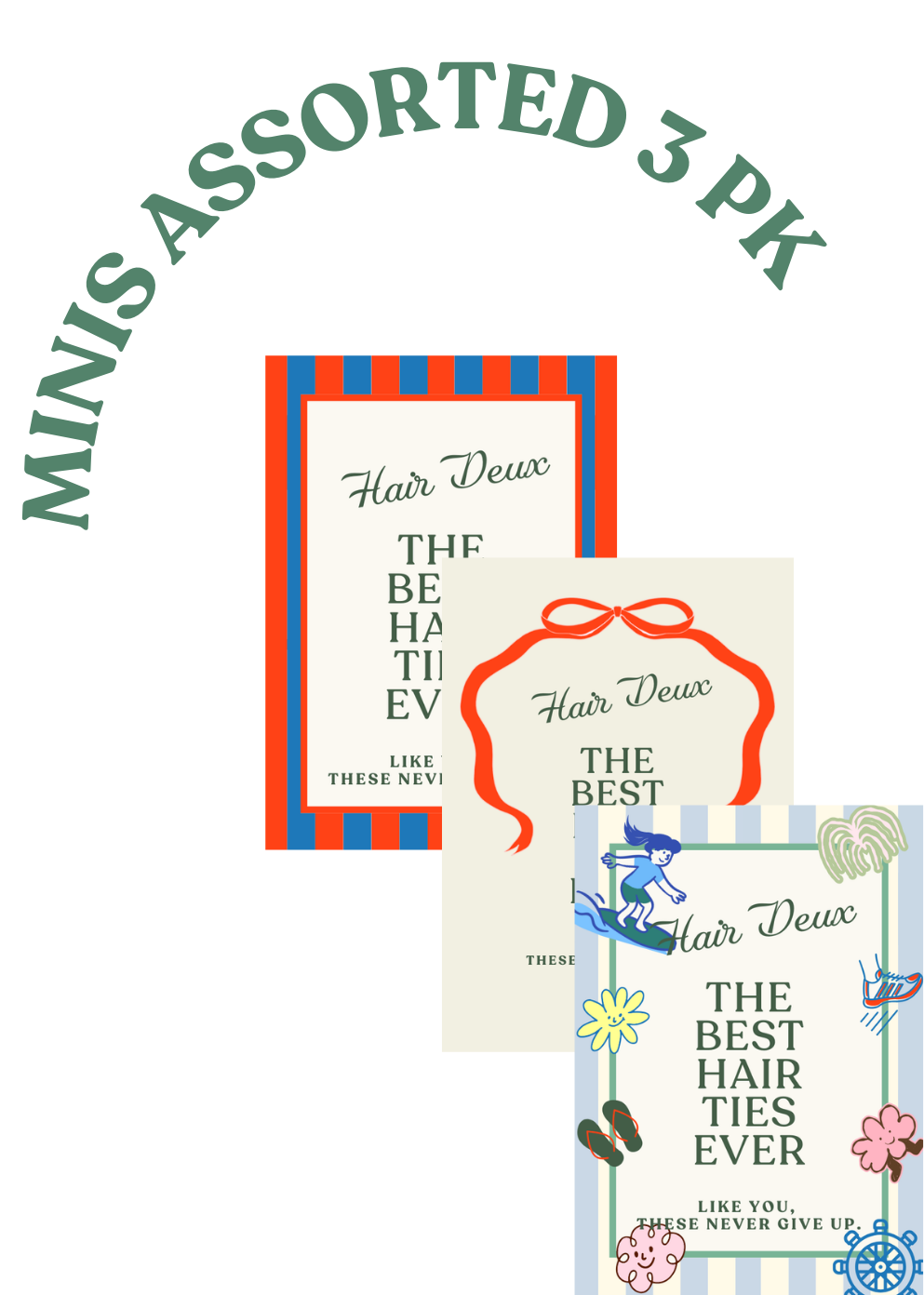 MINIS ASSORTED 3 PK- 6 ties