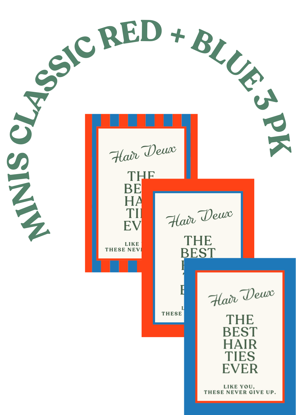 MINIS CLASSIC RED + BLUE 3 PK- 6 ties