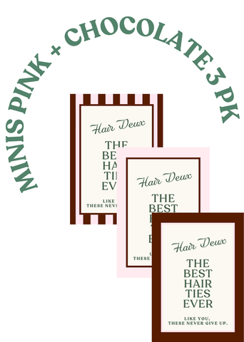 MINIS PINK + CHOCOLATE 3PK- 6 ties