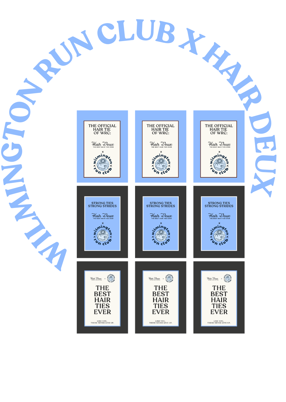 WILMINGTON RUN CLUB x HAIR DEUX 9PK- 18 ties