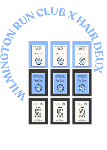 WILMINGTON RUN CLUB x HAIR DEUX 9PK- 18 ties